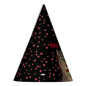 Fierce Birthday Asian Tiger Stripes Red Dots Partyhütchen (Links)