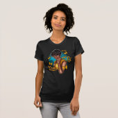 Fierce Black Scorpio Diva mit Mystical Vibes T-Shirt (Vorne ganz)