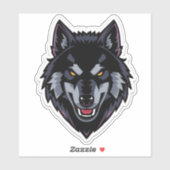 Fierce Black Wolf with Red Eyes Sticker – Dark Got (Blatt)