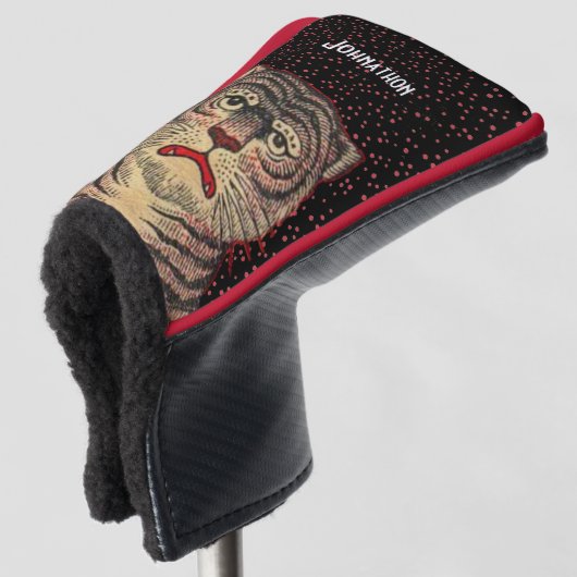 Fierce Blick asiatisch gestreift Tiger Red Dots Bl Golf Headcover (3/4 Vorderseite)