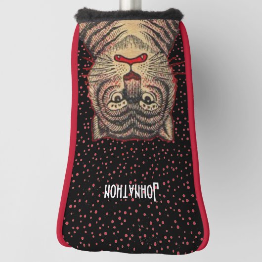 Fierce Blick asiatisch gestreift Tiger Red Dots Bl Golf Headcover (Rotieren 90)