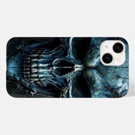 Fierce Blue Skull iPhone 14 Fall Case-Mate iPhone Hülle (Rückseite (Horizontal))