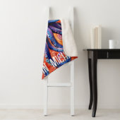 Fierce Blue Watercolor Octopus mit Individuelle Na Sherpadecke (Beispiel)