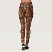 Fierce, braun, weiß und schwarz Leopard Leggings (Rückseite)