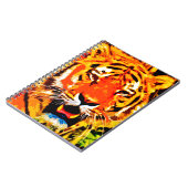 Fierce Bright Orange Siberian Tiger Notizblock (Linke Seite)
