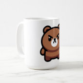 Fierce Brown Bären Art Kaffeetasse (Vorderseite Links)