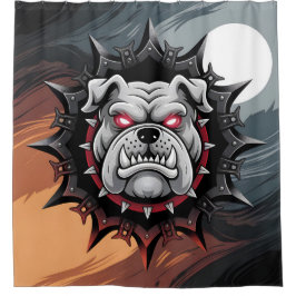 Fierce Bulldog Duschvorhang