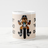 FIERCE Bulldog-Motorrad BEHANDELT MICH NICHT Jumbo-Tasse (Vorderseite)