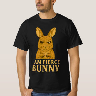 Fierce Bunny - Funny Angry Rabbit Attitude Design T-Shirt