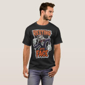 Fierce cartoon zombie in a suit with dripping text T-Shirt (Vorne ganz)