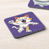 Fierce Cat Getränkeuntersetzer (Linke Seite)