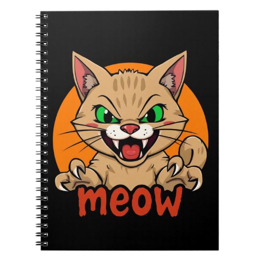 Fierce Cat Notizblock (Vorderseite)