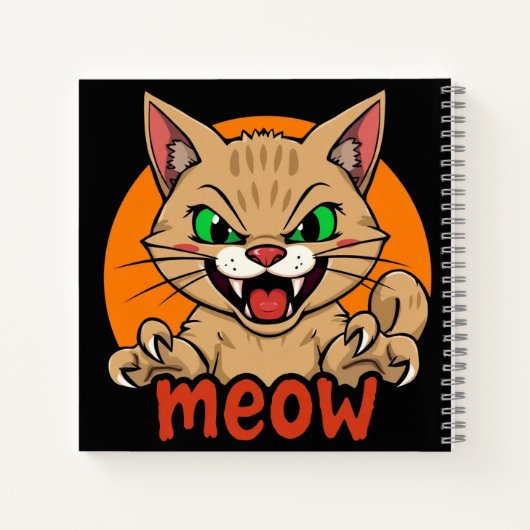 Fierce Cat Notizblock (Rückseite)