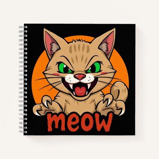 Fierce Cat Notizblock (Vorderseite)