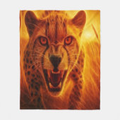 Fierce Cheetah Fleecedecke (Vorderseite)