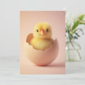 Fierce Chick in Eggshell Karte (Stehend Vorderseite)