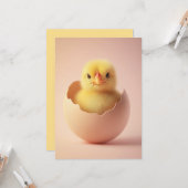 Fierce Chick in Eggshell Karte (Vorderseite/Rückseite Beispiel)