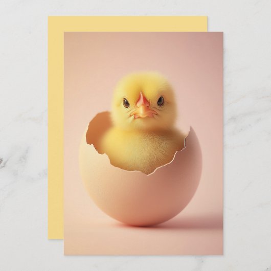 Fierce Chick in Eggshell Karte (Vorne/Hinten)