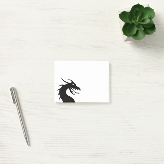 Fierce Chinese Dragon Silhouette Post-it Klebezettel (Büro)
