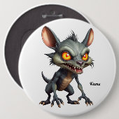 Fierce Chupacabra Kunstvoll wandern Button (Vorne & Hinten)