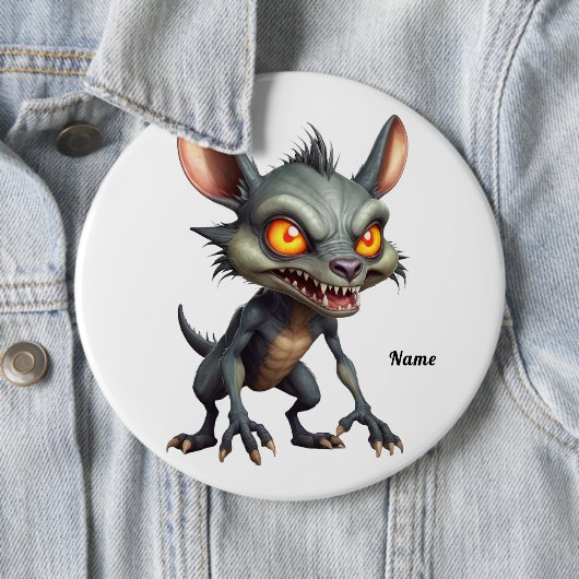 Fierce Chupacabra Kunstvoll wandern Button (Beispiel)