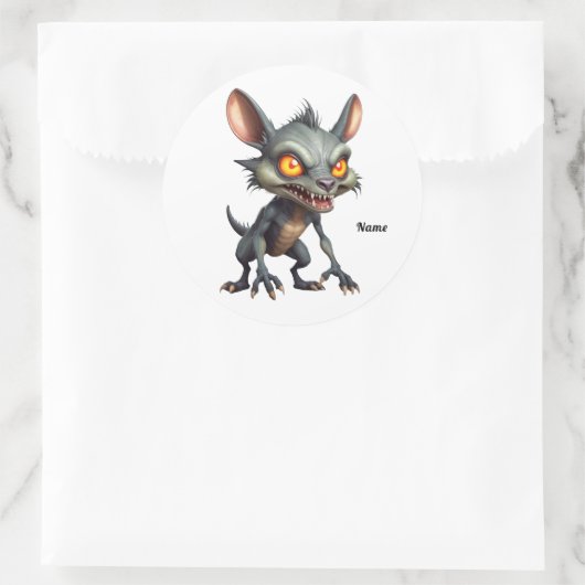 Fierce Chupacabra Kunstvoll wandern Runder Aufkleber (Tasche)