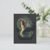 Fierce Cobra Snake Dark Jungle Tattoo Art Postkarte (Stehend Vorderseite)