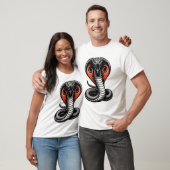 Fierce Cobra Snake Illustration Bold Power Design T-Shirt (Unisex)