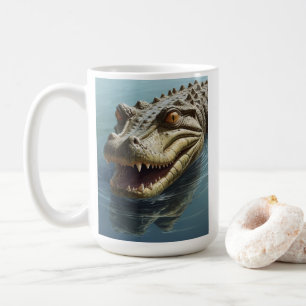 Fierce Crocodile mit Piercing Eyes Wildlife Kaffeetasse