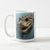 Fierce Crocodile mit Piercing Eyes Wildlife Kaffeetasse (Links)