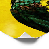 Fierce Cyber Eagle mit Neon Accents Contemporary Poster (Ecke)