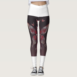 Fierce Cyberpunk Red Fairy Leggings 🤖 🧚 ♀️