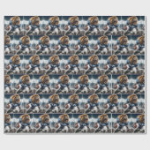 Fierce Detroit Lion #26 Football Player Geschenkpapier (Flach)