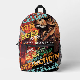 Fierce Dino Motivation - Anpassbare Kid's Bedruckter Rucksack