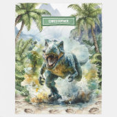 Fierce Dinosaur Blanket Personalisierter Individue Fleecedecke (Vorderseite)