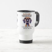 Fierce Dog Coffee Tasse - Funny "Touch My Coffee" (VorderseiteRechts)