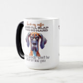 Fierce Dog Coffee Tasse - Funny "Touch My Coffee"  (Vorderseite Links)