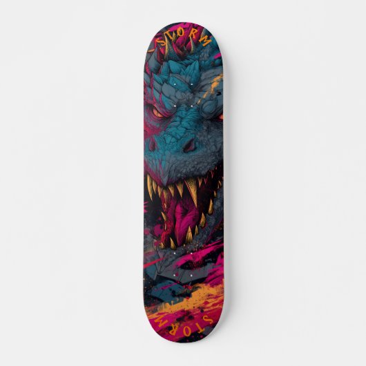 Fierce Dragon Graffiti Street - Limited Edition Skateboard (Vorne)
