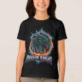 Fierce Dragon Knight Fantasy Gaming Armor Kids Tri-Blend Shirt (Vorderseite)