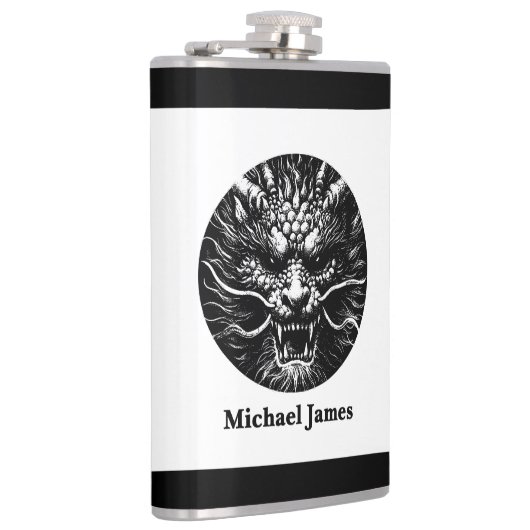 Fierce Dragon Personalized Flachmann (Rechts)