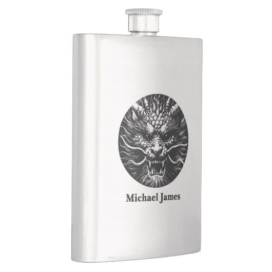 Fierce Dragon Personalized Flachmann (Rechts)
