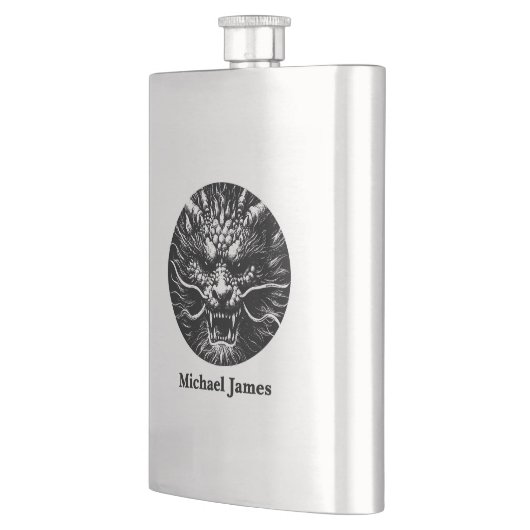 Fierce Dragon Personalized Flachmann (Links)