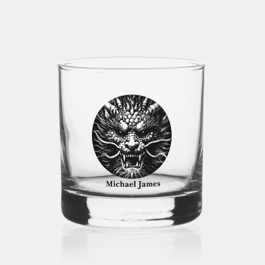 Fierce Dragon Personalized Whiskyglas (Vorderseite)