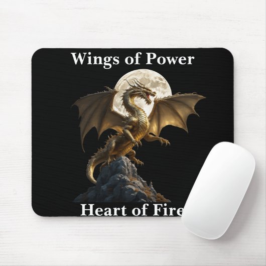 Fierce Dragon Rearing Mousepad (Mit Mouse)