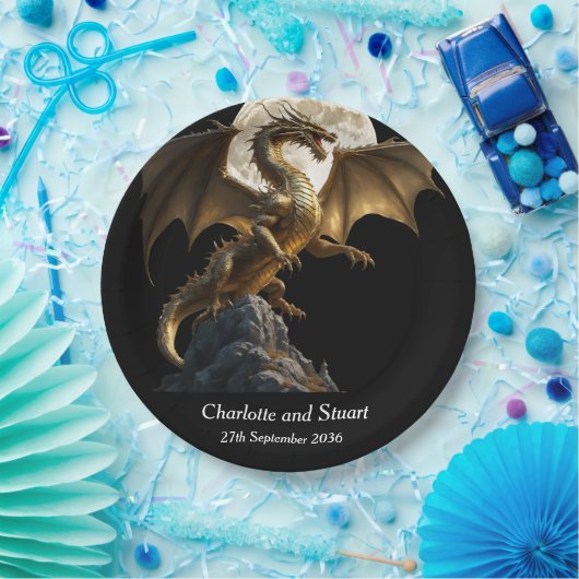 Fierce Dragon Rearing Pappteller (Party)