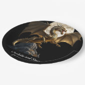 Fierce Dragon Rearing Pappteller (Schrägansicht)