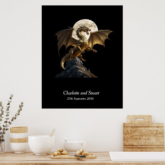 Fierce Dragon Rearing Poster (Küche)