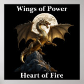 Fierce Dragon Rearing Poster (Vorne)