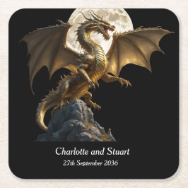 Fierce Dragon Rearing Rechteckiger Pappuntersetzer