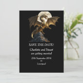 Fierce Dragon Rearing Save The Date (Stehend Vorderseite)